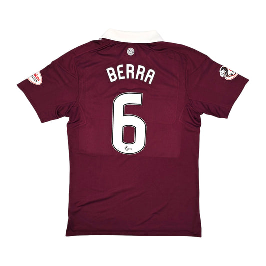 2017/18 Heart of Midlothian Home Football Shirt (M) Umbro #6 Berra