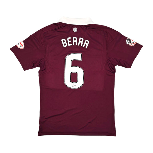 2017/18 Heart of Midlothian Home Football Shirt (M) Umbro #6 Berra