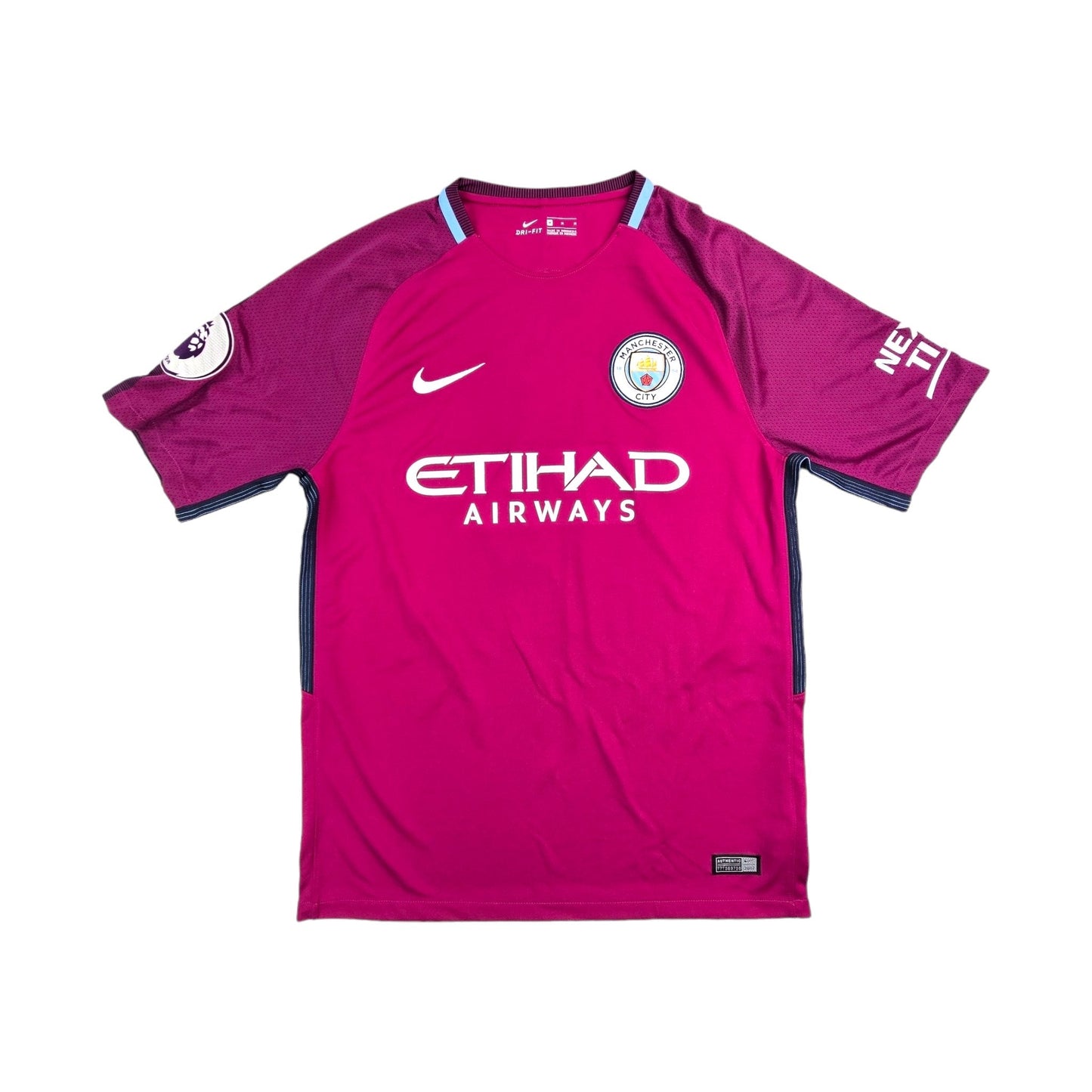 2017/18 Manchester City Away Football Shirt (M) Nike #17 De Bruyne