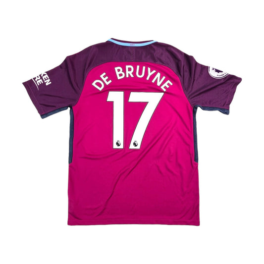 2017/18 Manchester City Away Football Shirt (M) Nike #17 De Bruyne
