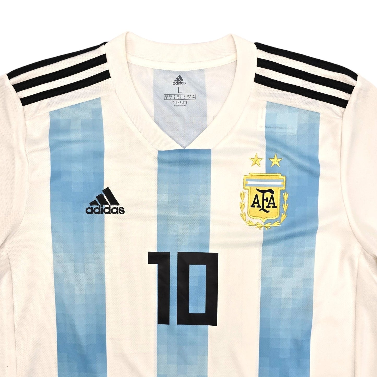 2018/19 Argentina Home Football Shirt (L) Adidas #10 Messi