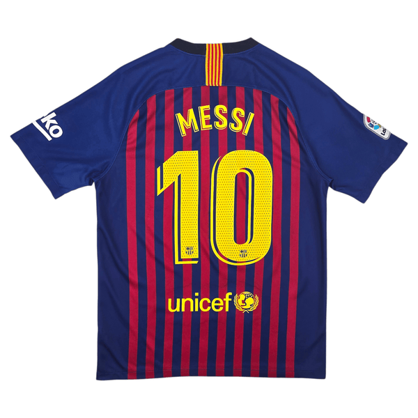 2018/19 Barcelona Home Football Shirt (M) Nike #10 Messi