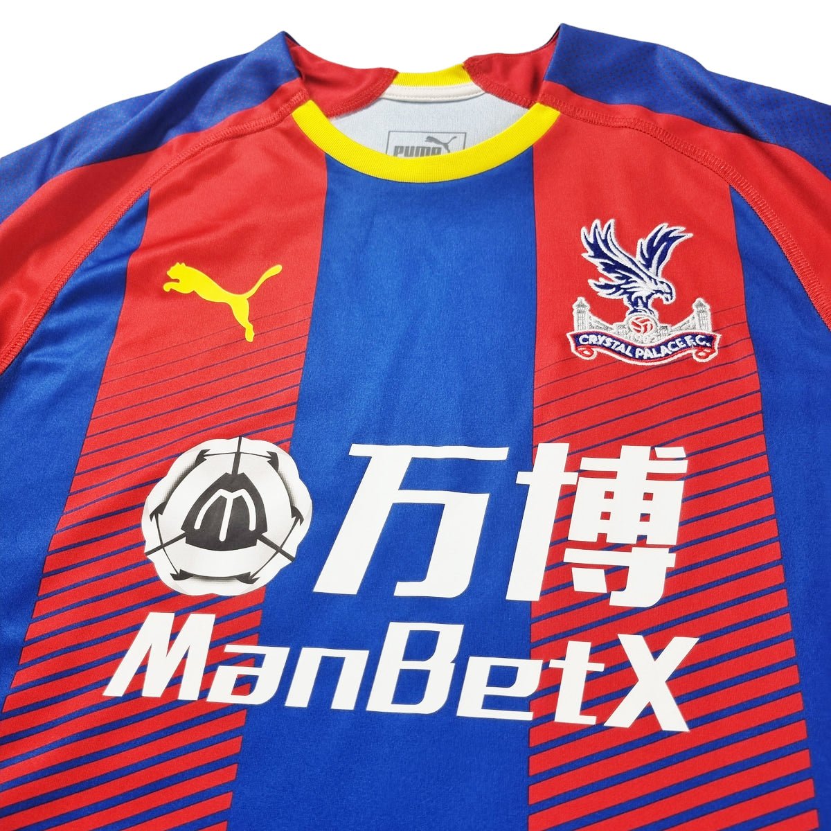 2018/19 Crystal Palace Home Football Shirt (M) Macron #11 Zaha