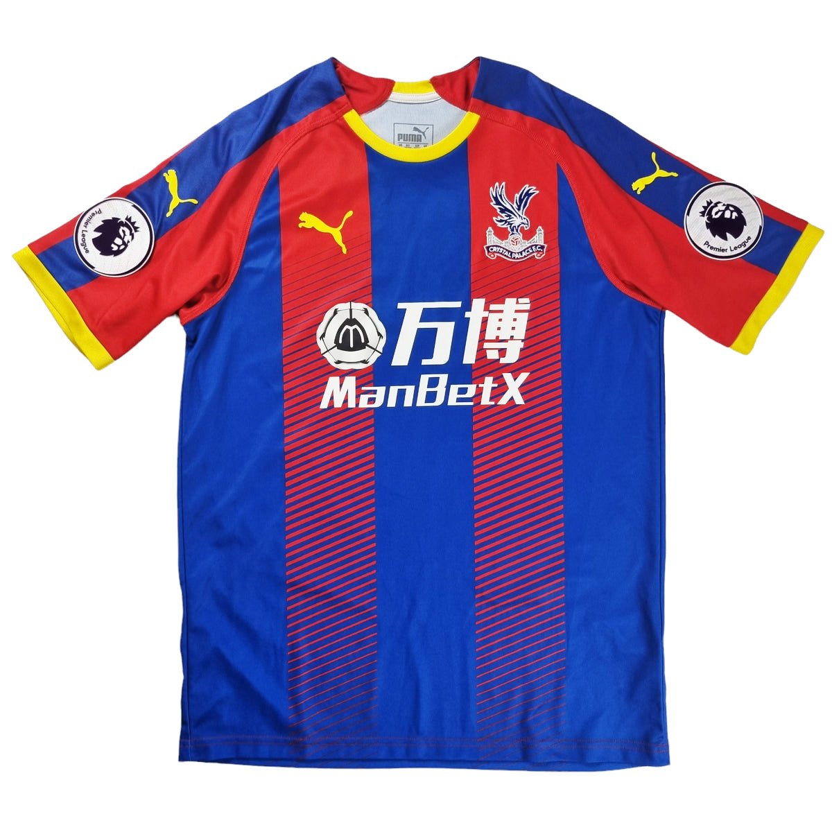 2018/19 Crystal Palace Home Football Shirt (M) Macron #11 Zaha