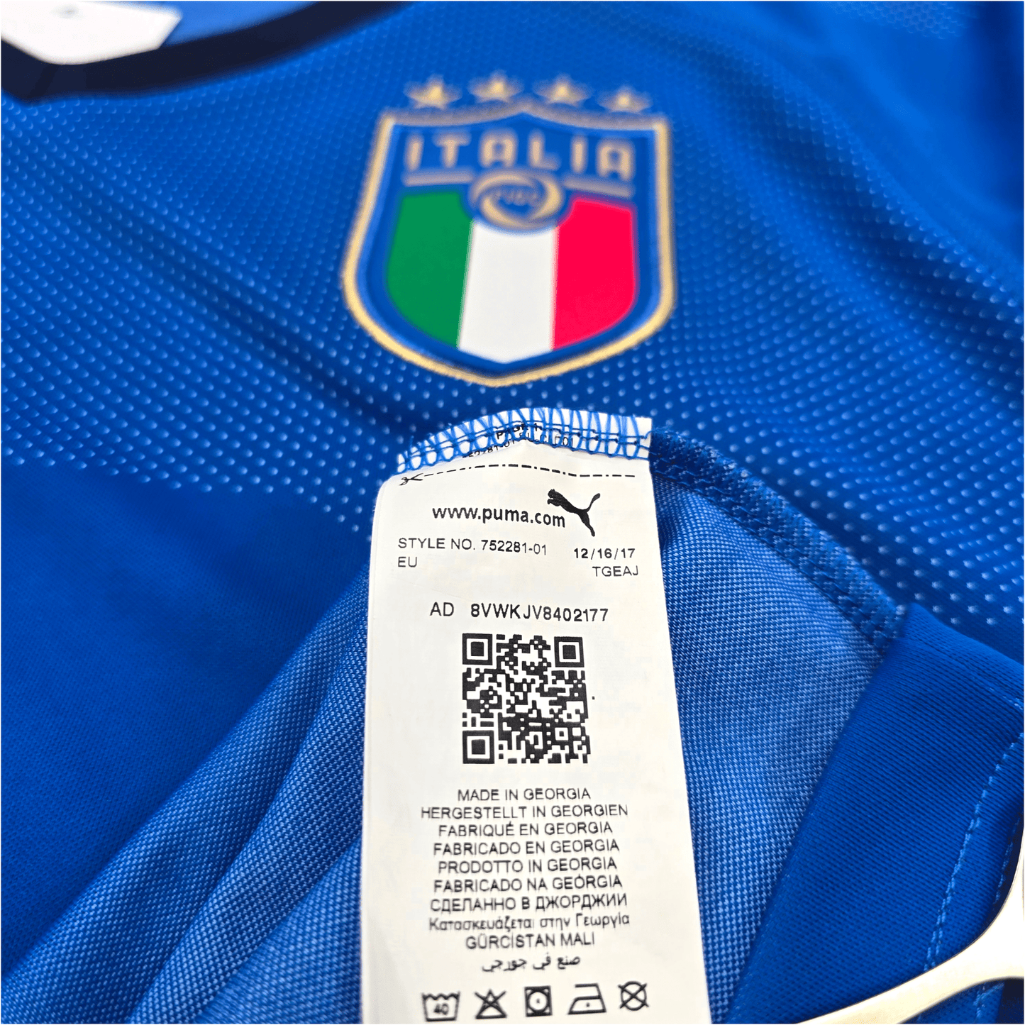2018/19 Italy Home Football Shirt (M) Puma #9 Balotelli