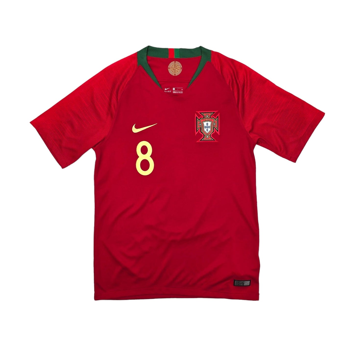2018/19 Portugal Home Football Shirt (S) Nike #8 J.Moutinho