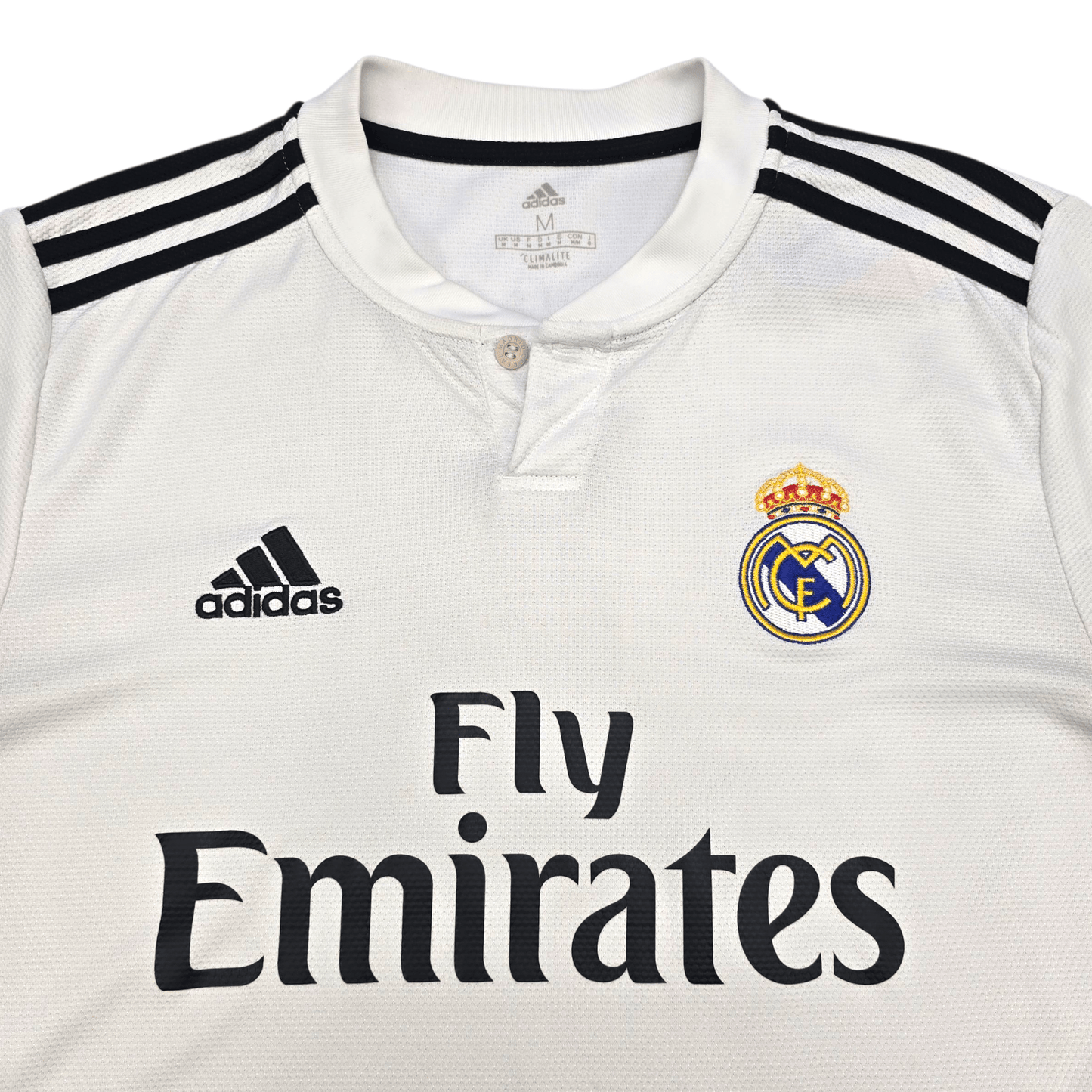 2018/19 Real Madrid Home Football Shirt (M) Adidas #11 Bale