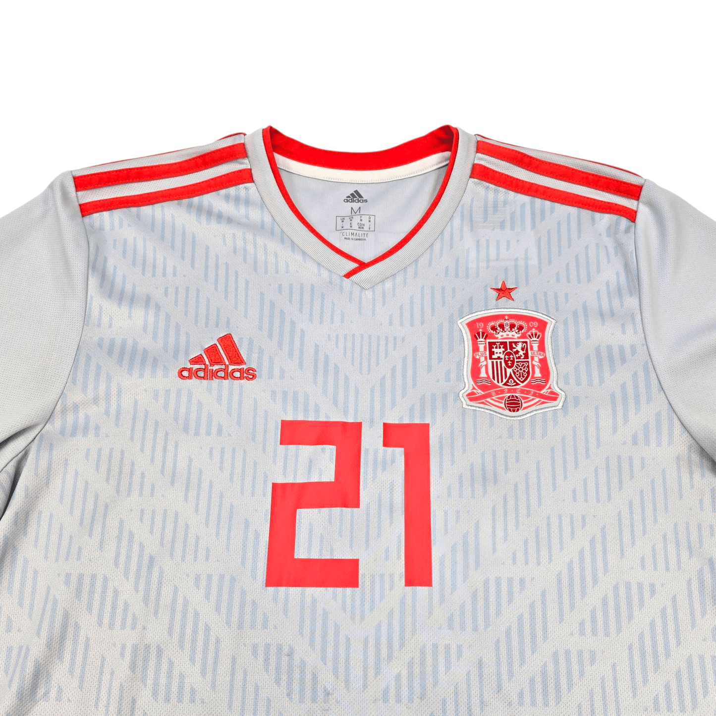 2018/19 Spain Away Football Shirt (M) Adidas #21 Silva