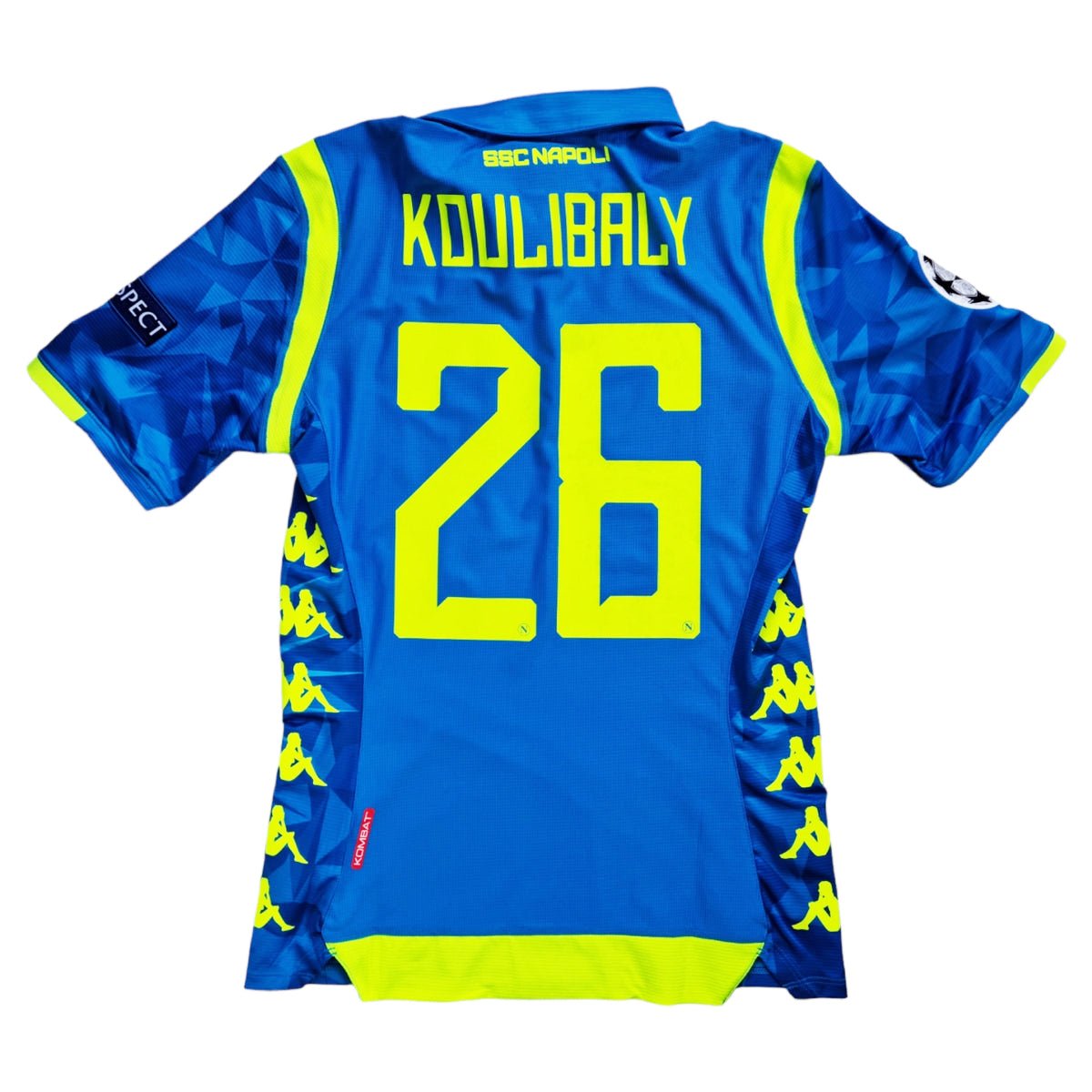 2018/19 SSC Napoli Home Football Shirt (M) Kappa #26 Koulibaly