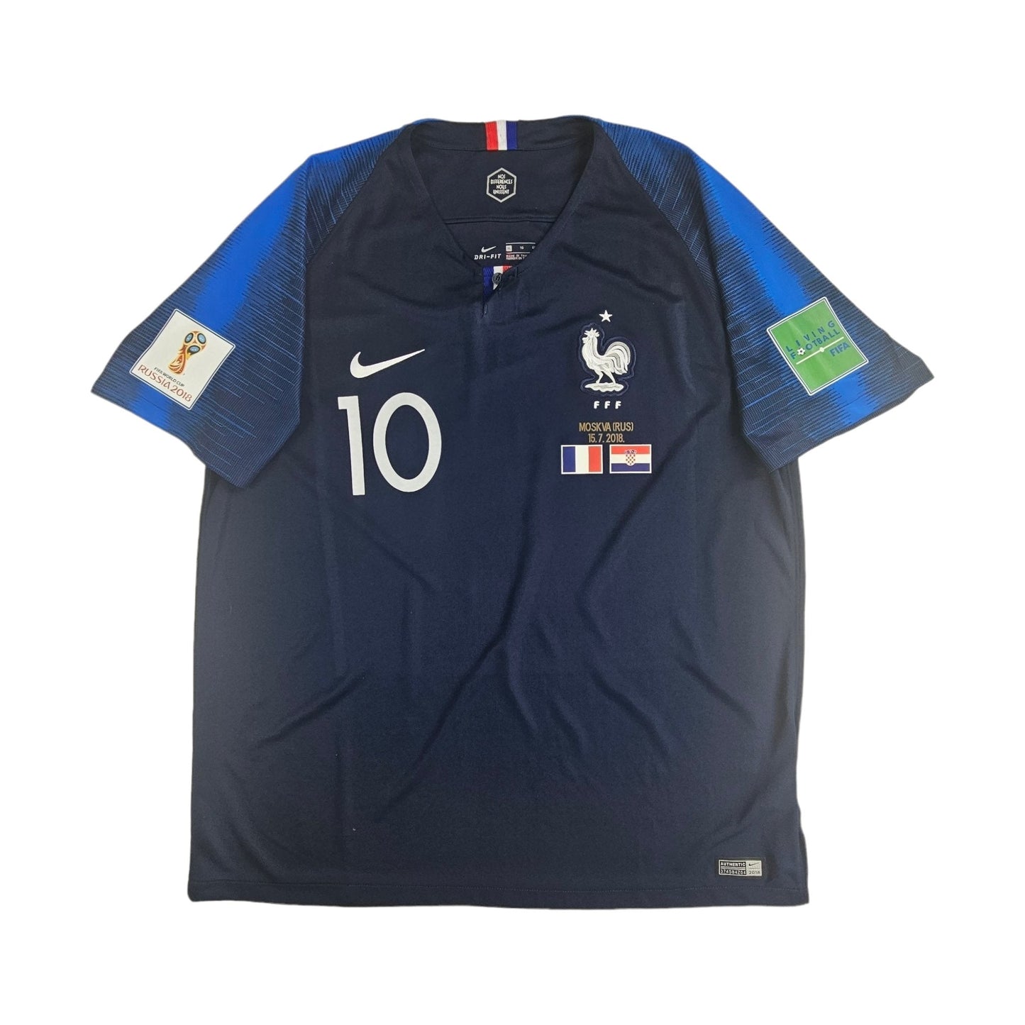 2018/20 France Home Football Shirt (XL) Nike # 10 Mbappe