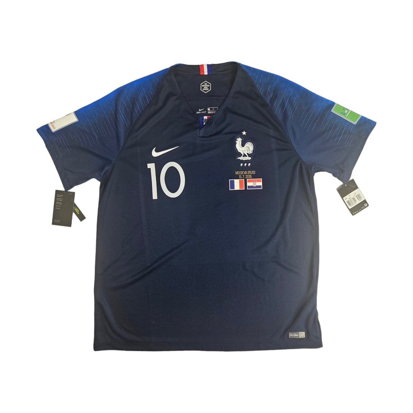 2018/20 France Home Football Shirt (XL) Nike # 10 Mbappe