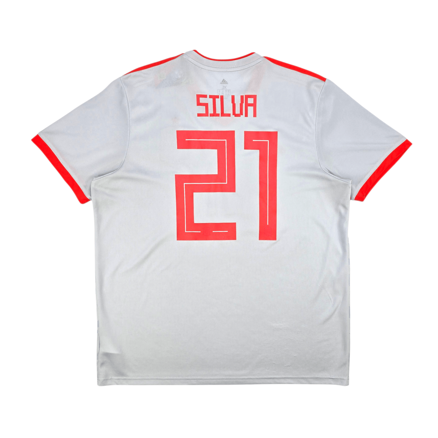 2018/20 Spain Away Football Shirt (XL) Adidas #21 Silva