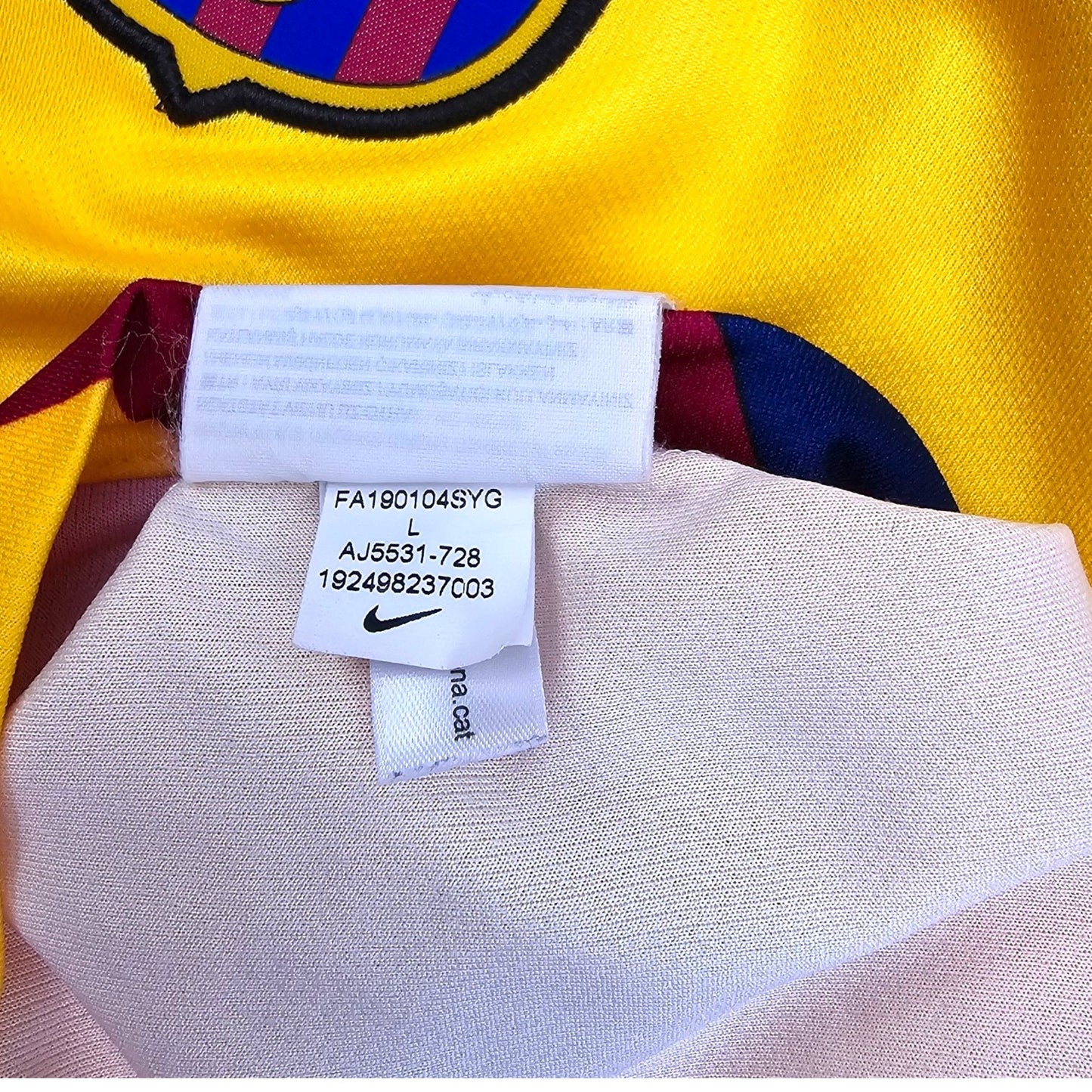 2019/20 Barcelona Away Football Shirt (L) Nike #10 Messi