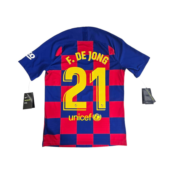 2019/20 Barcelona  Home Football Shirt (M) Nike # 21 De Jong (Player Spec)