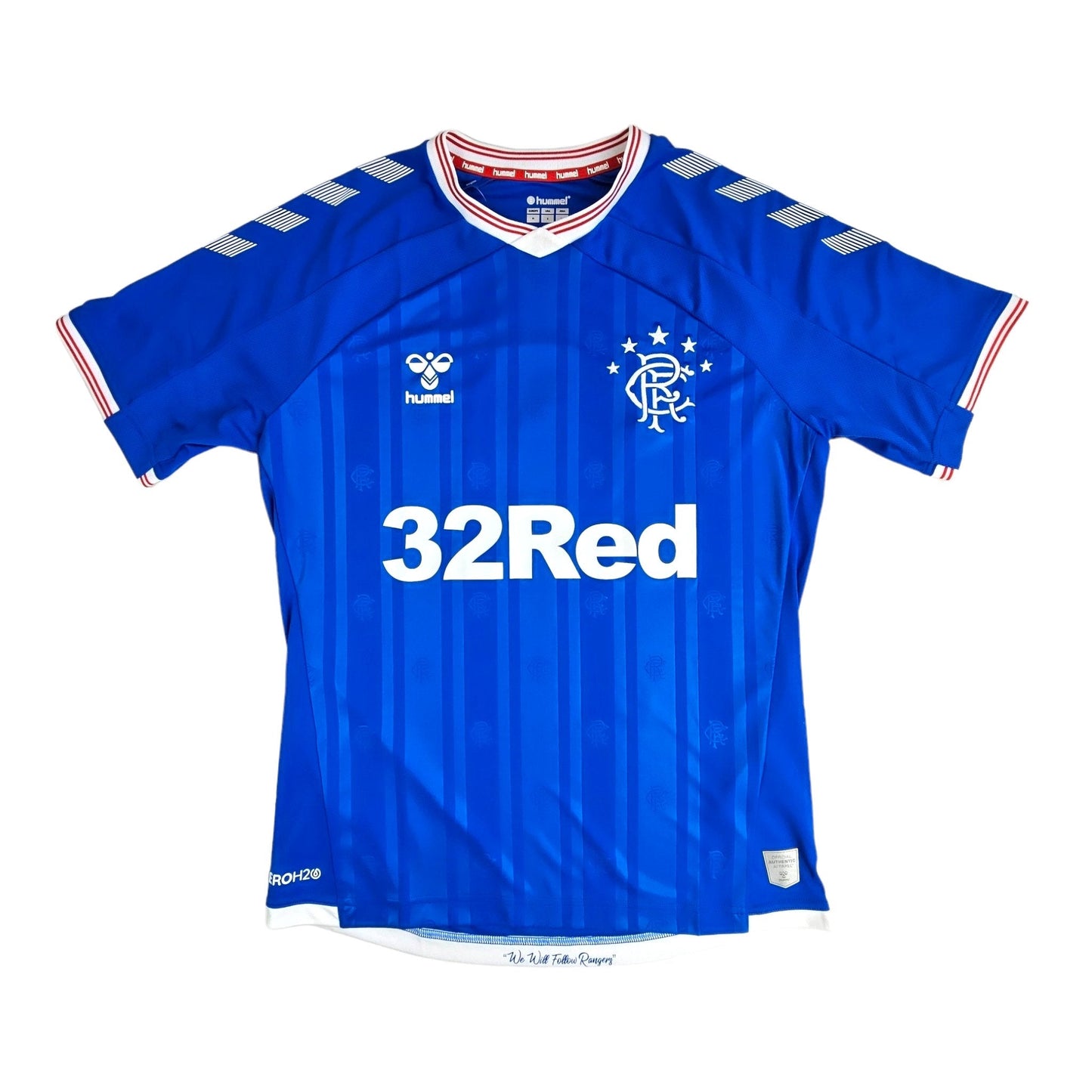 2019/20 Glasgow Rangers Home Football Shirt (M) Hummel # 9 Defoe