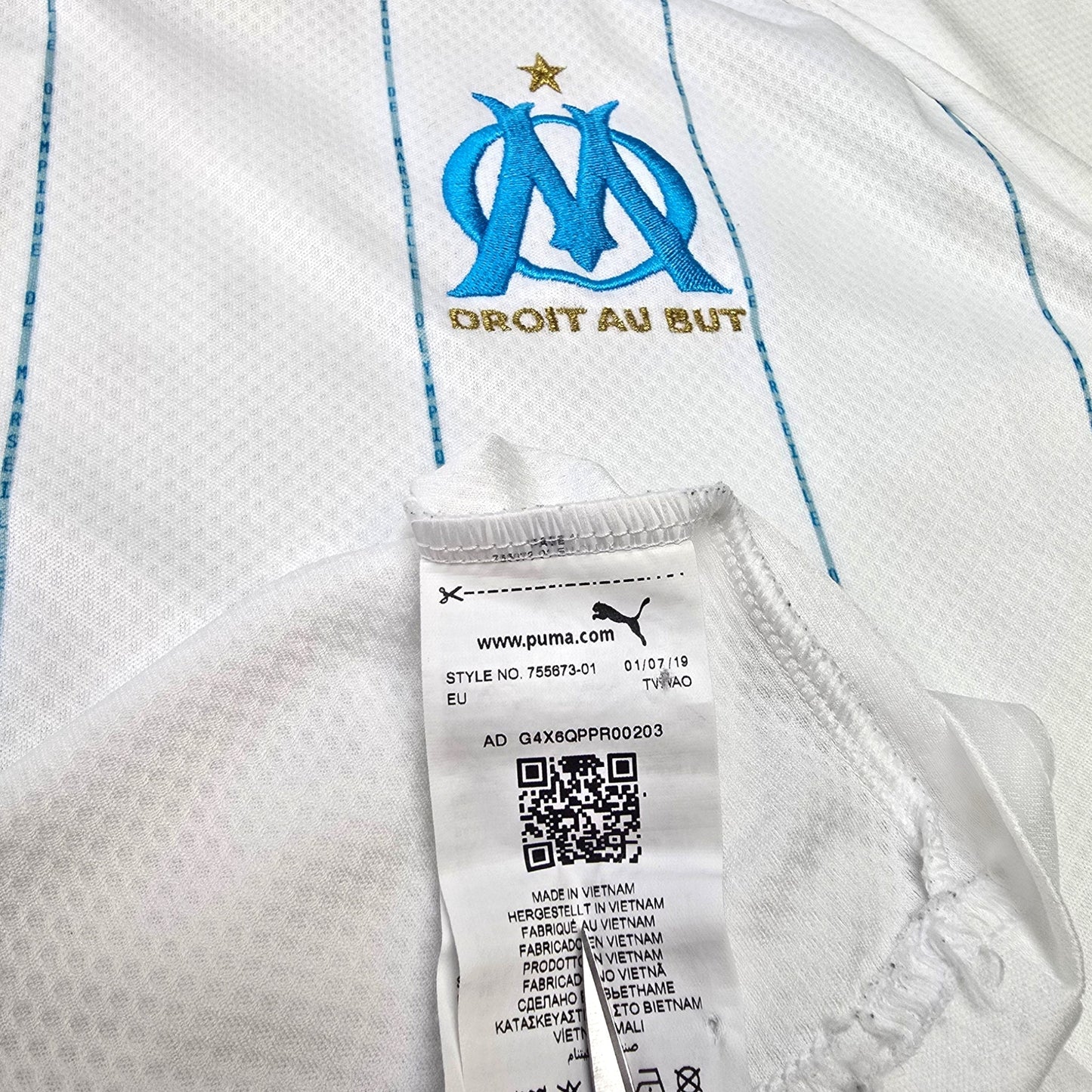 2019/20 Olympique Marseille Home Football Shirt (XL) Puma #10 Payet