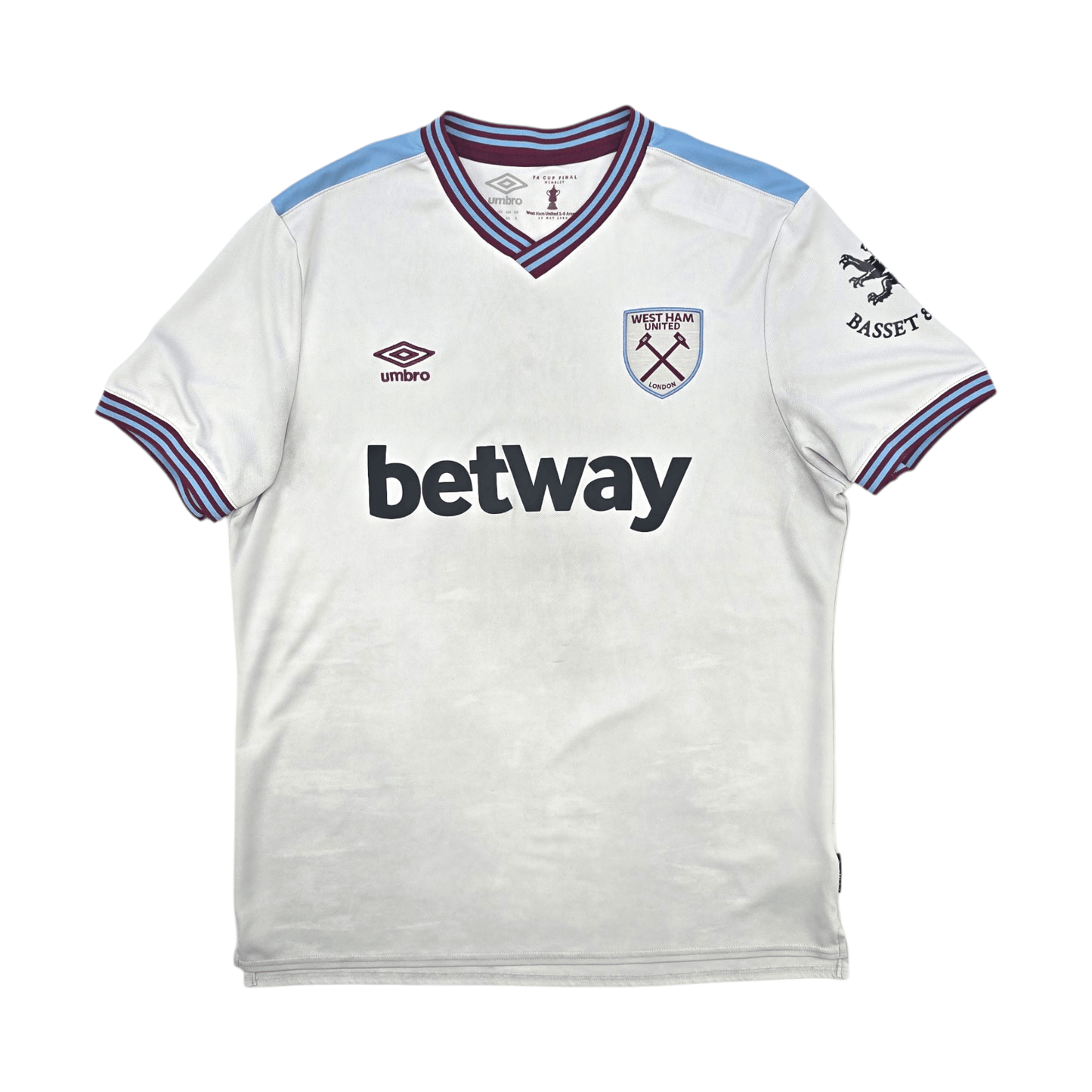 2019/20 West Ham United Away Football Shirt (XL) Umbro #41 Rice
