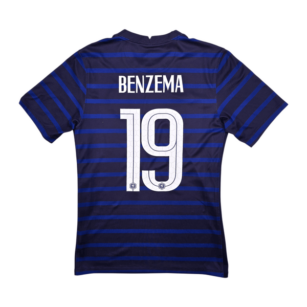 2020/21 France Home Football Shirt (S) Nike #19 Benzema