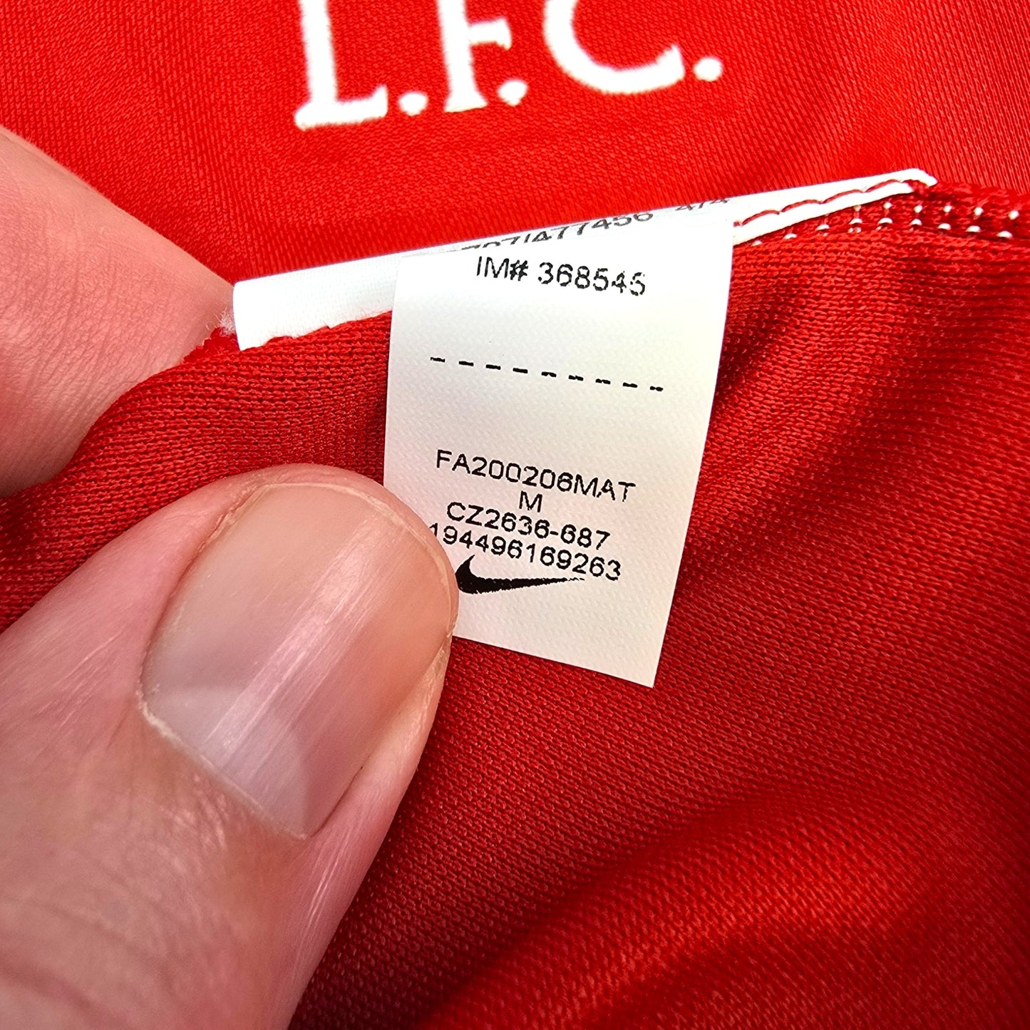 2020/21 Liverpool Home Football Shirt (M) Nike