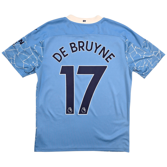 2020/21 Manchester City Home Football Shirt (M) Puma #17 De Bruyne