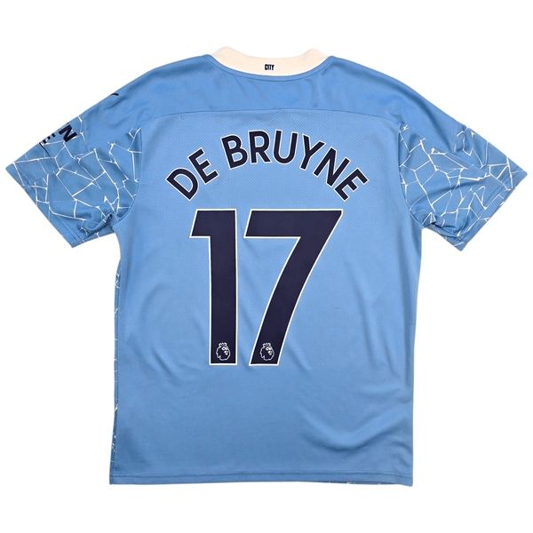 2020/21 Manchester City Home Football Shirt (M) Puma #17 De Bruyne