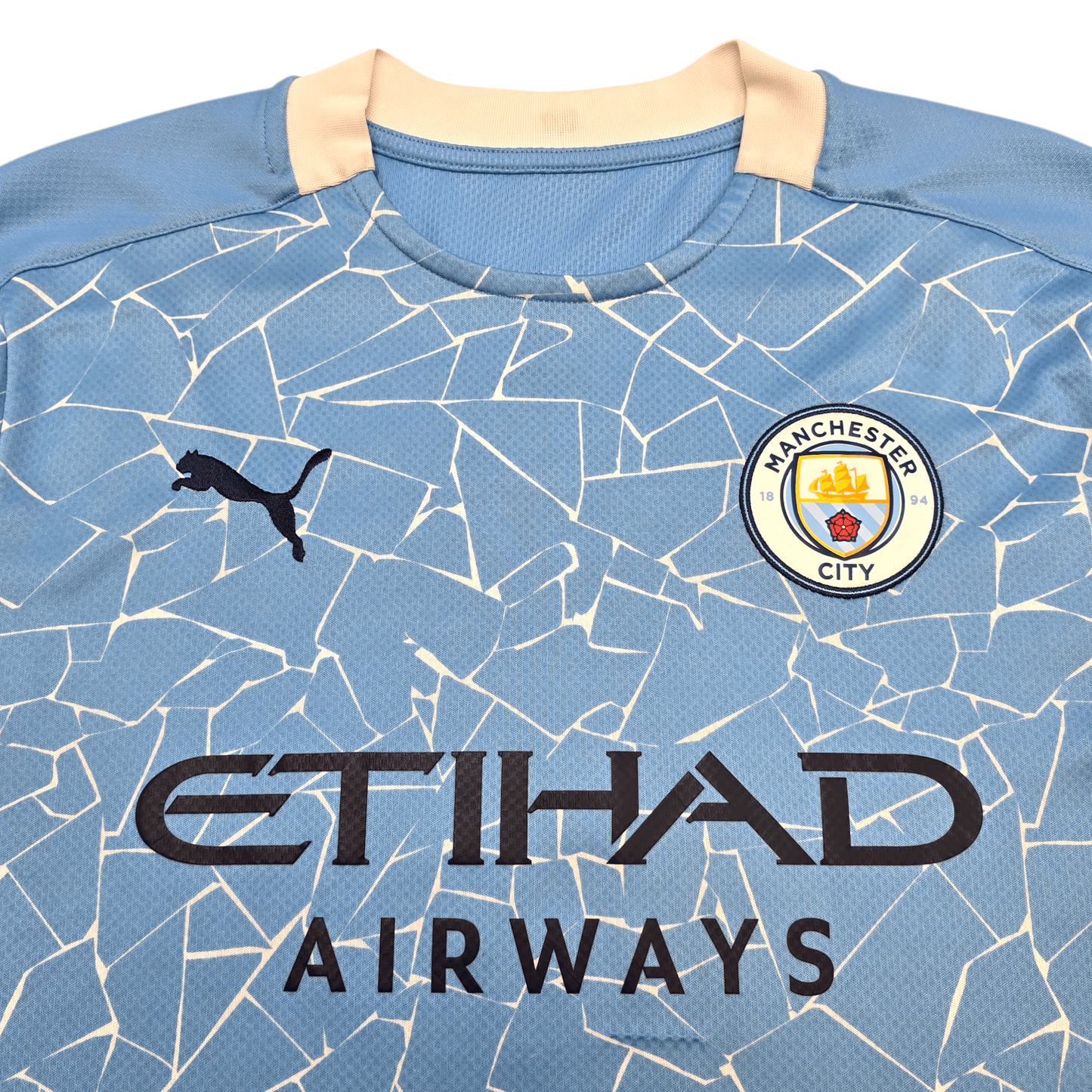 2020/21 Manchester City Home Football Shirt (M) Puma #17 De Bruyne