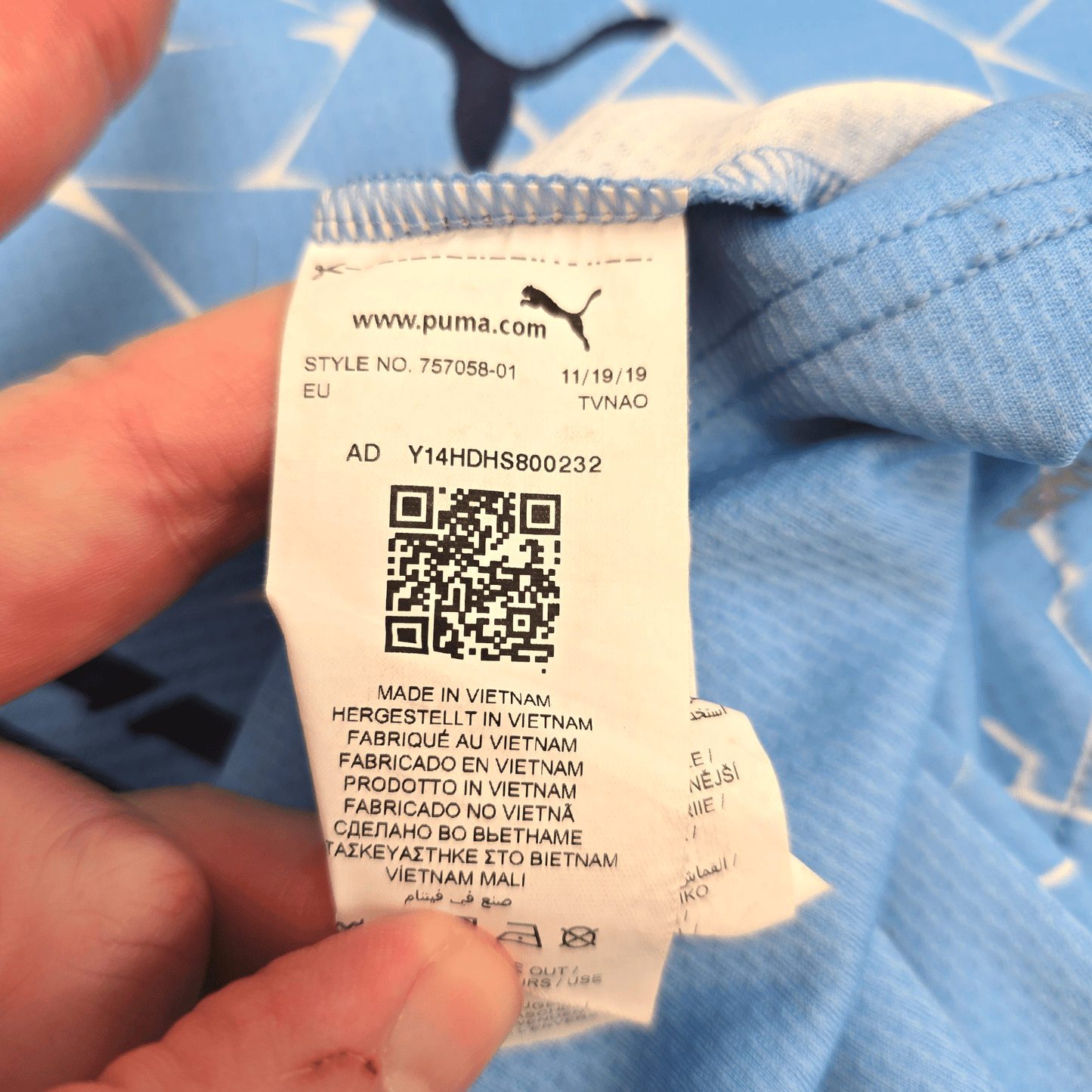 2020/21 Manchester City Home Football Shirt (M) Puma #17 De Bruyne
