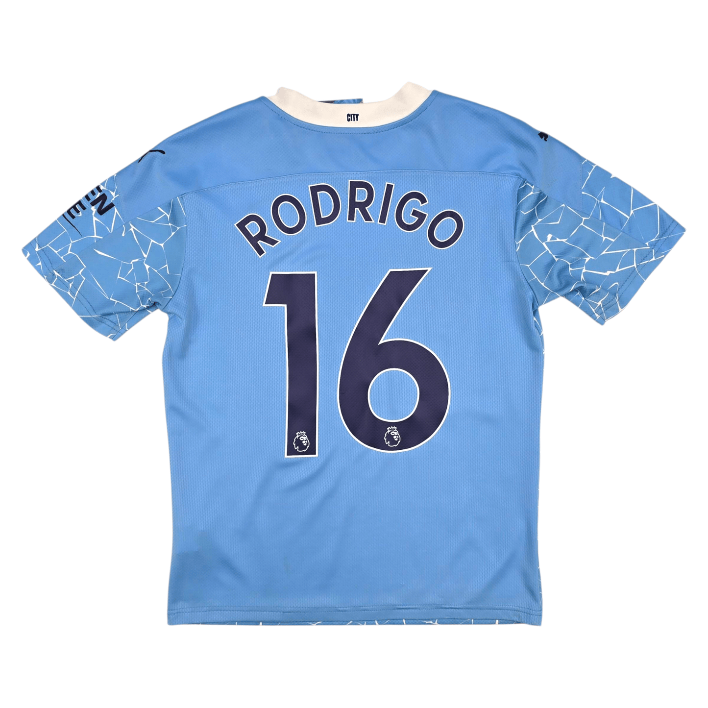 2020/21 Manchester City Home Football Shirt (S) Puma #16 Rodrigo