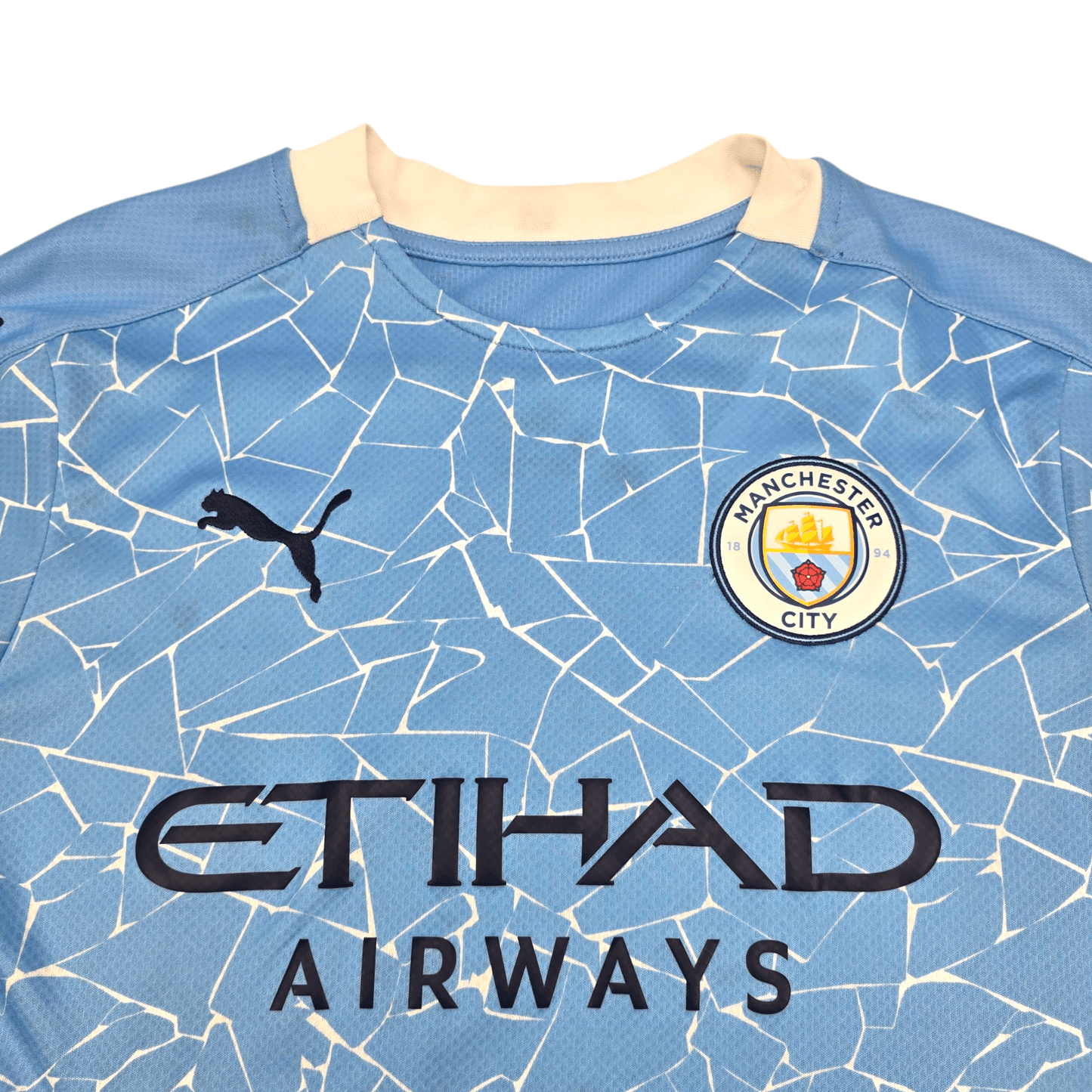 2020/21 Manchester City Home Football Shirt (S) Puma #16 Rodrigo
