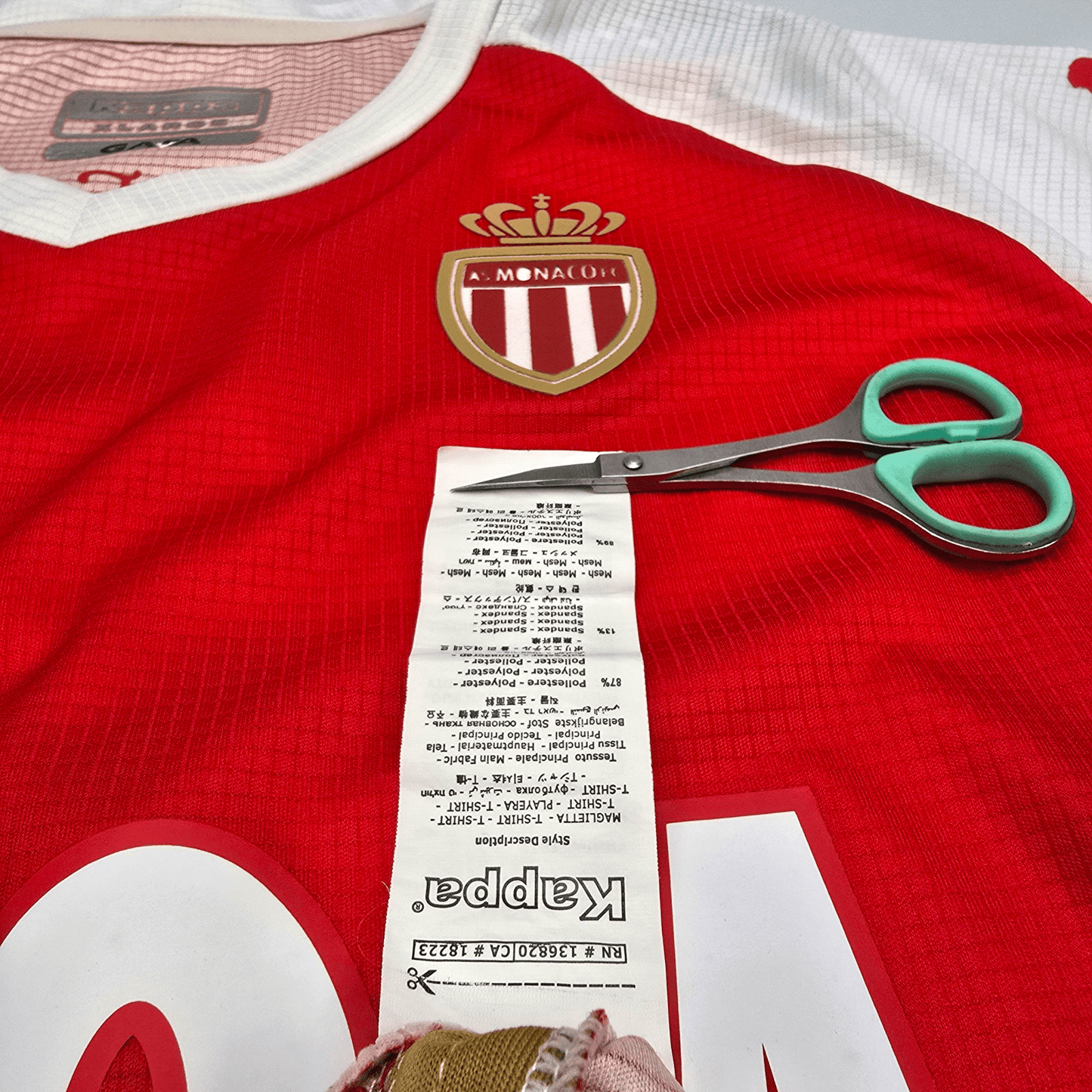 2020/21 Monaco Home Football Shirt (XL) Kappa #44 Fabregas (Player Version)
