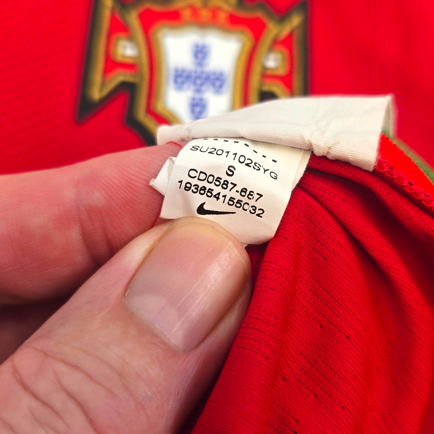 2020/21 Portugal Home Football Shirt (S) Nike (Player Version)
