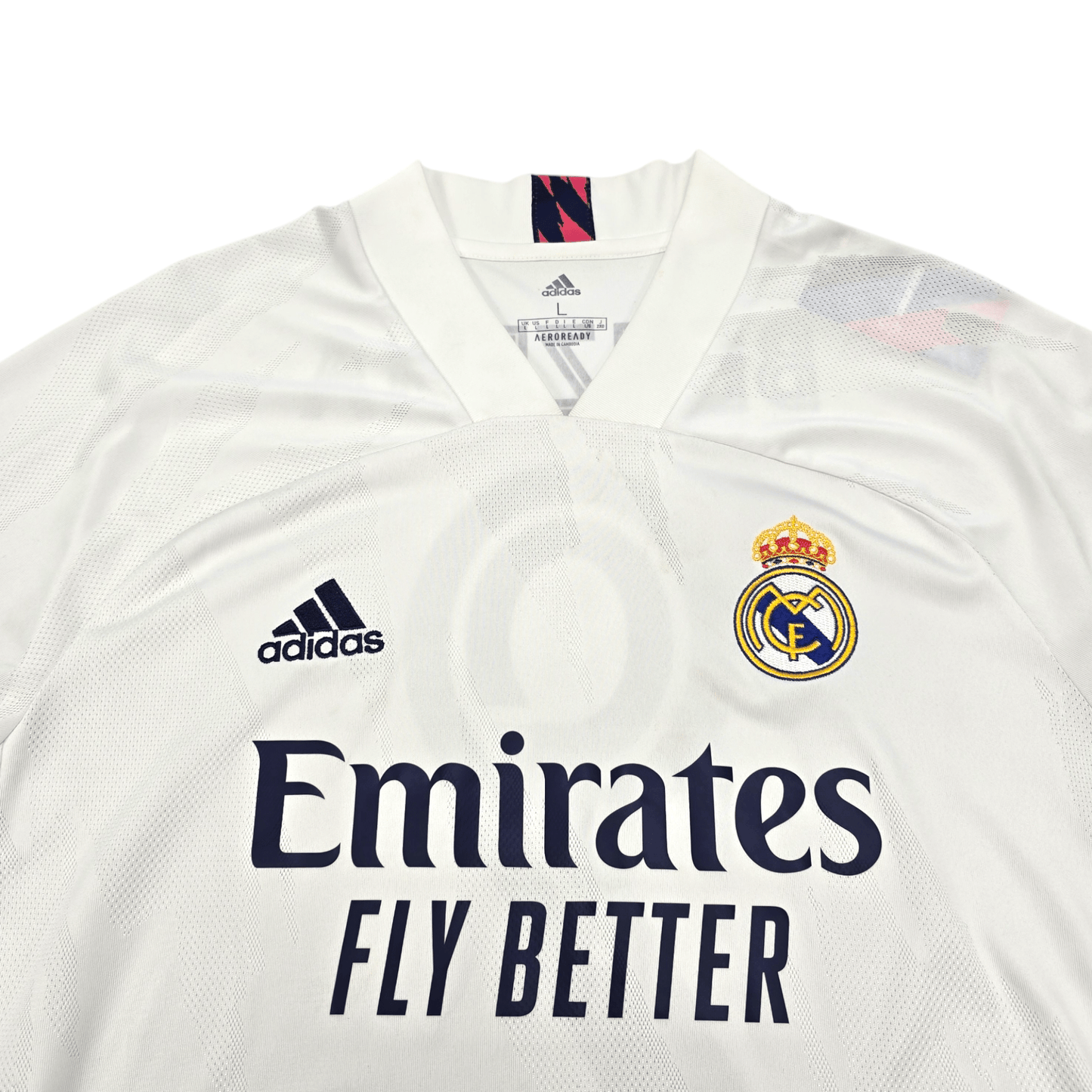 2020/21 Real Madrid Home Football Shirt (L) Adidas #9 Benzema