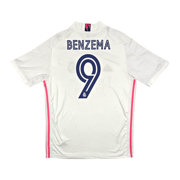 2020/21 Real Madrid Home Football Shirt (L) Adidas #9 Benzema