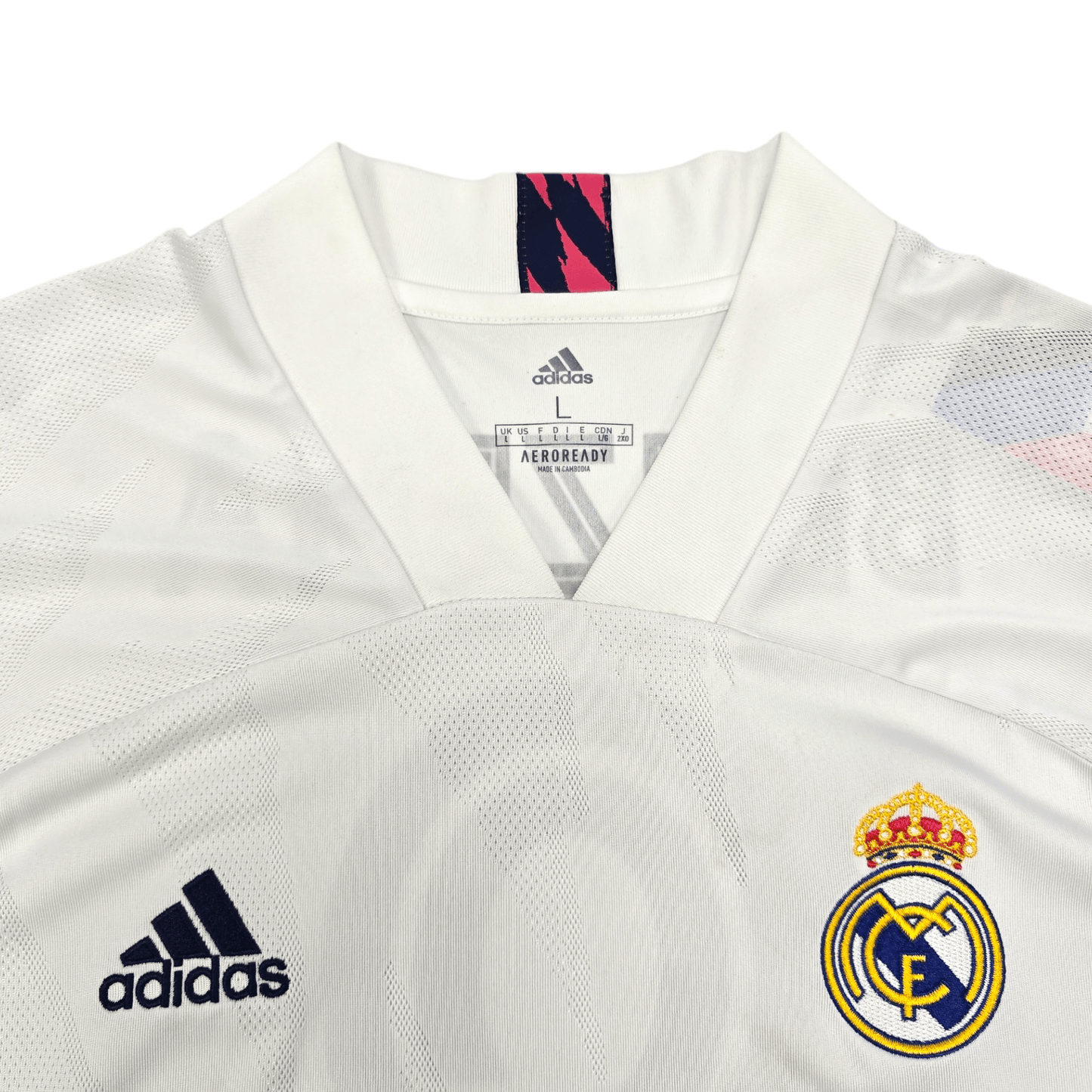 2020/21 Real Madrid Home Football Shirt (L) Adidas #9 Benzema
