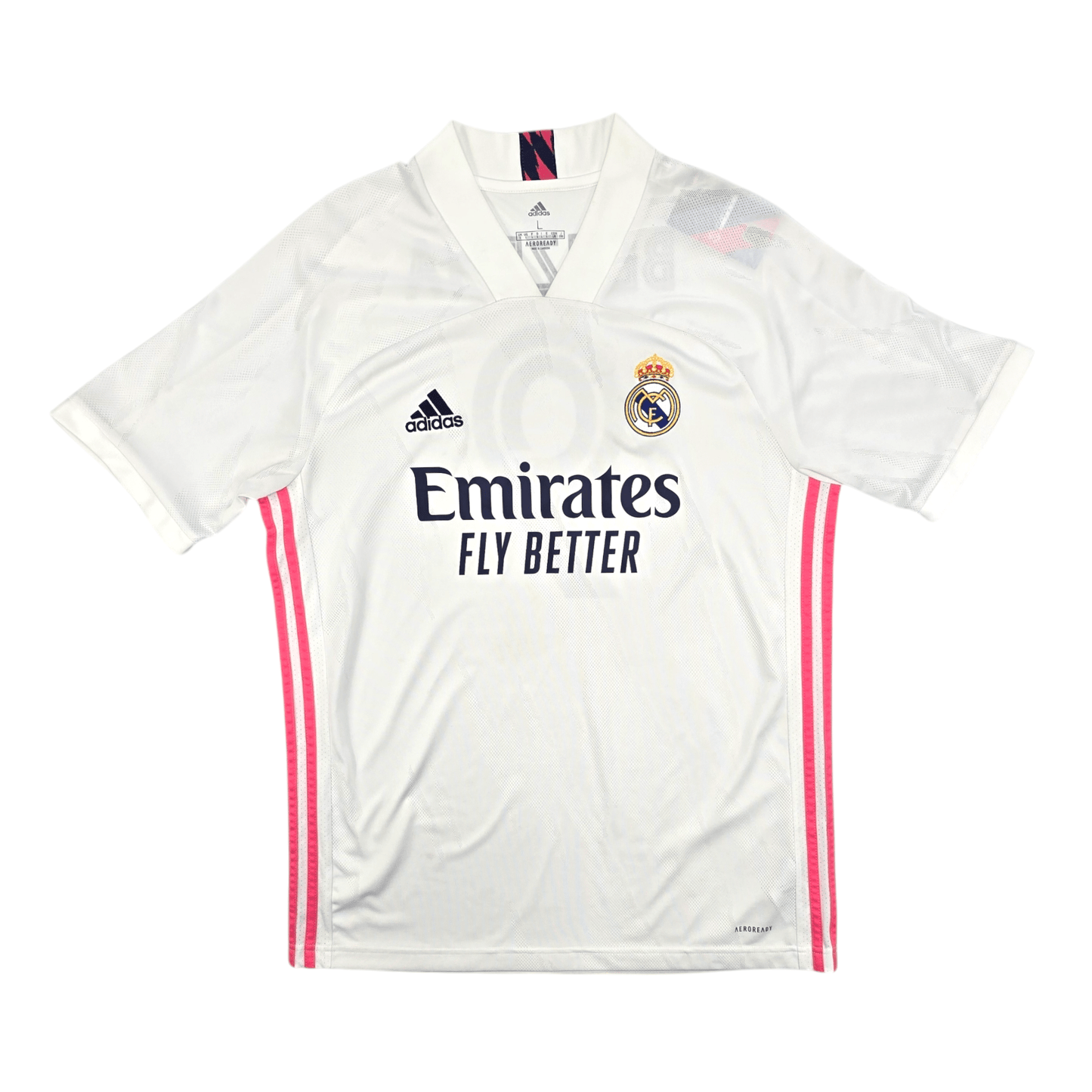 2020/21 Real Madrid Home Football Shirt (L) Adidas #9 Benzema