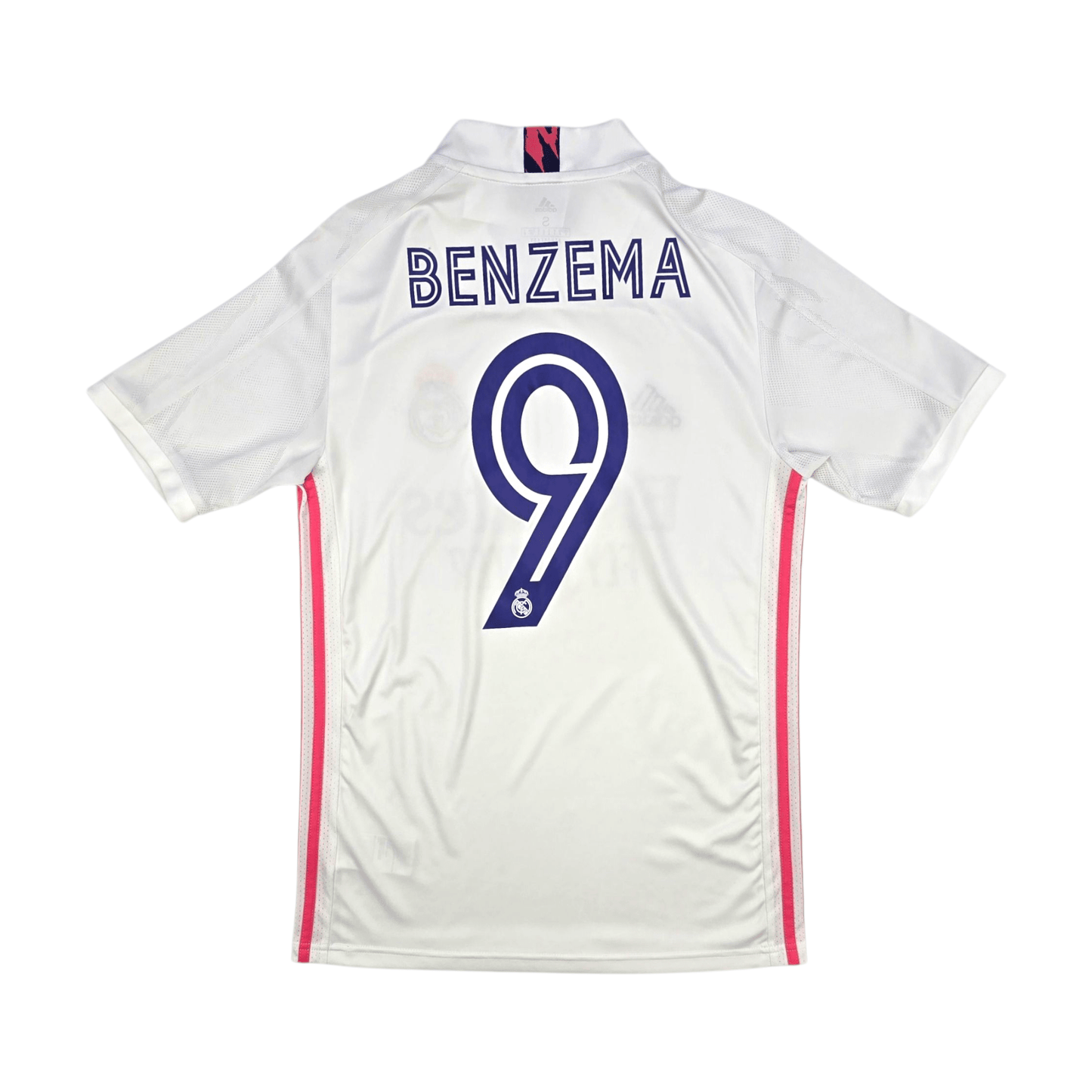 2020/21 Real Madrid Home Football Shirt (S) Adidas #9 Benzema