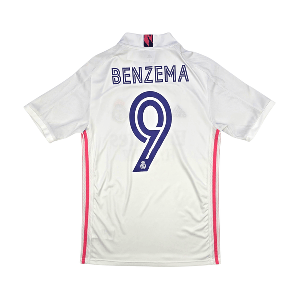 2020/21 Real Madrid Home Football Shirt (S) Adidas #9 Benzema