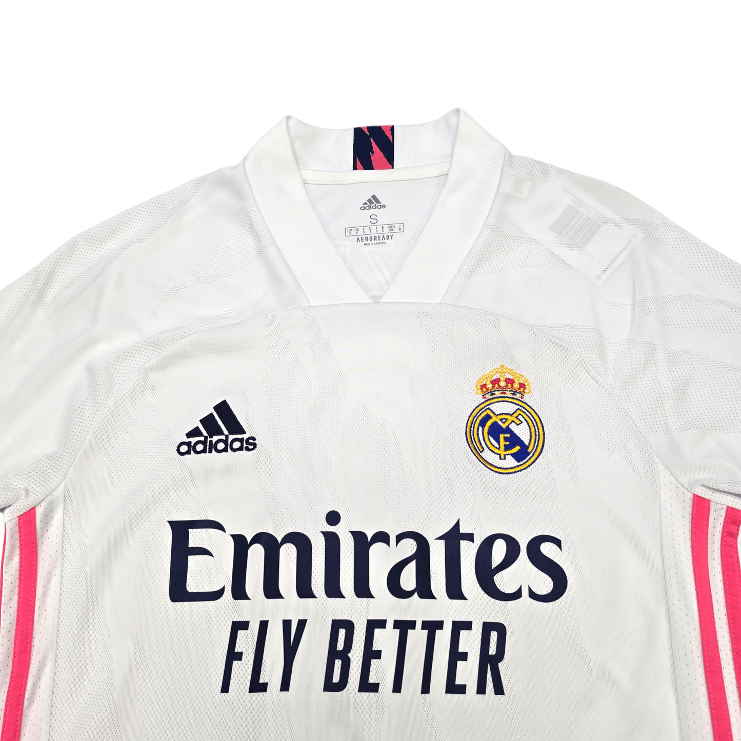 2020/21 Real Madrid Home Football Shirt (S) Adidas #9 Benzema