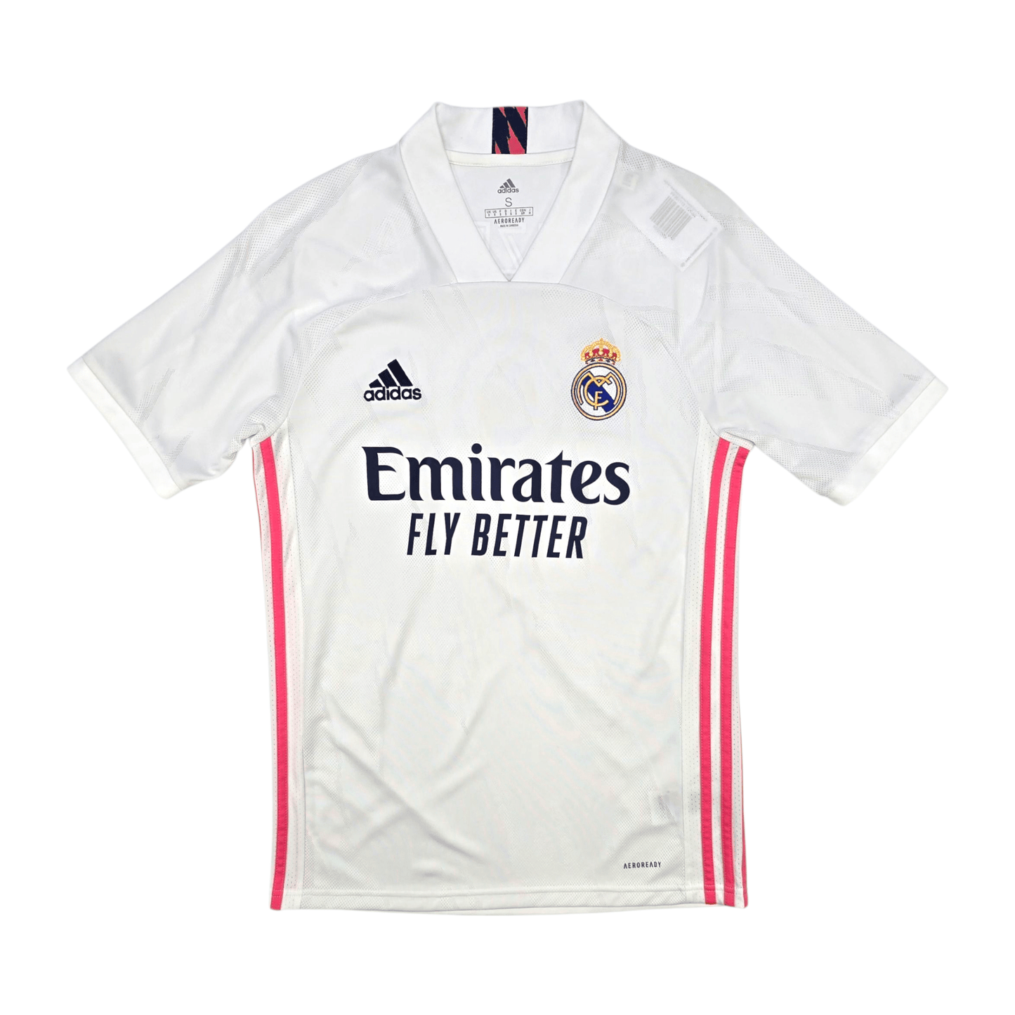 2020/21 Real Madrid Home Football Shirt (S) Adidas #9 Benzema