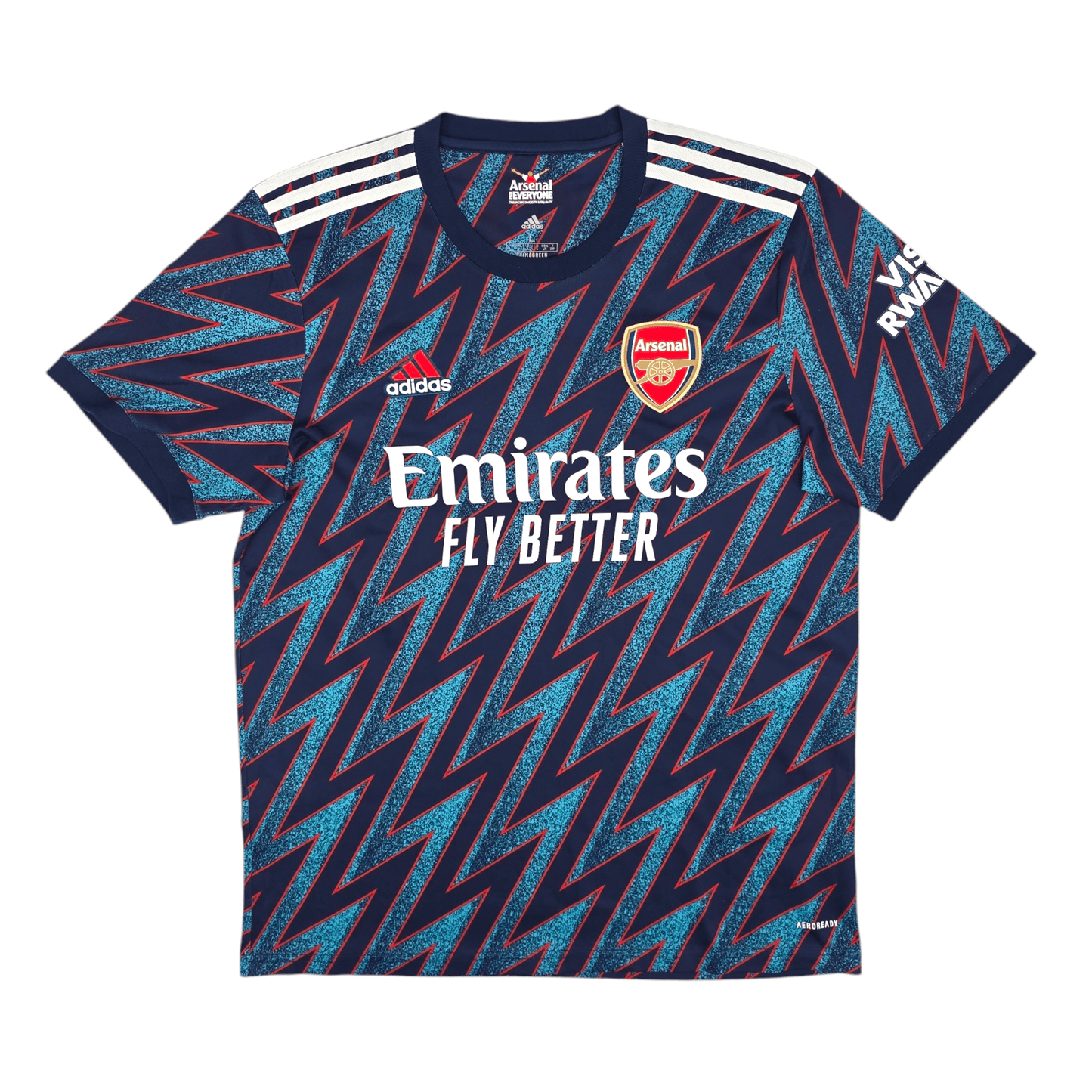 2021/22 Arsenal Third Football Shirt (L) Adidas #8 Ødegaard