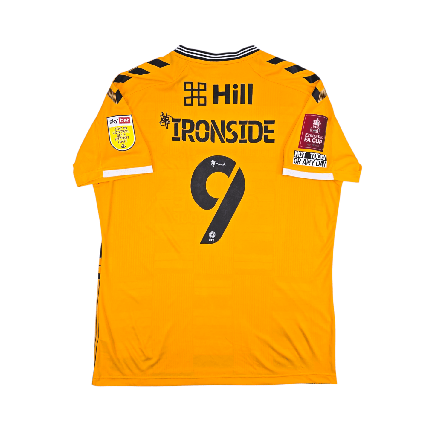 2021/22 Cambridge United Home Football Shirt (2XL) Hummel # 9 Ironside (FA Cup) BNWTs