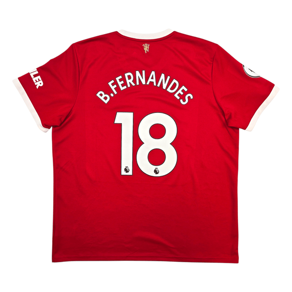 2021/22 Manchester United Home Football Shirt (2XL) Adidas #18 B.Fernandes