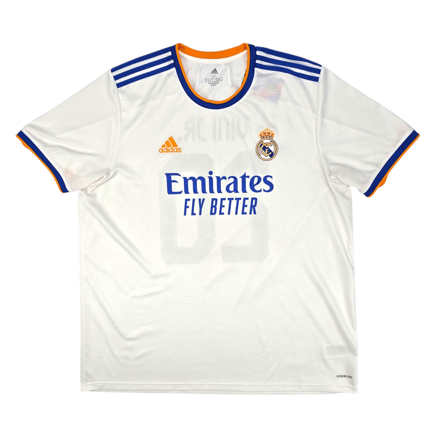 2021/22 Real Madrid Home Football Shirt (2XL) Adidas #20 Vini Jr.