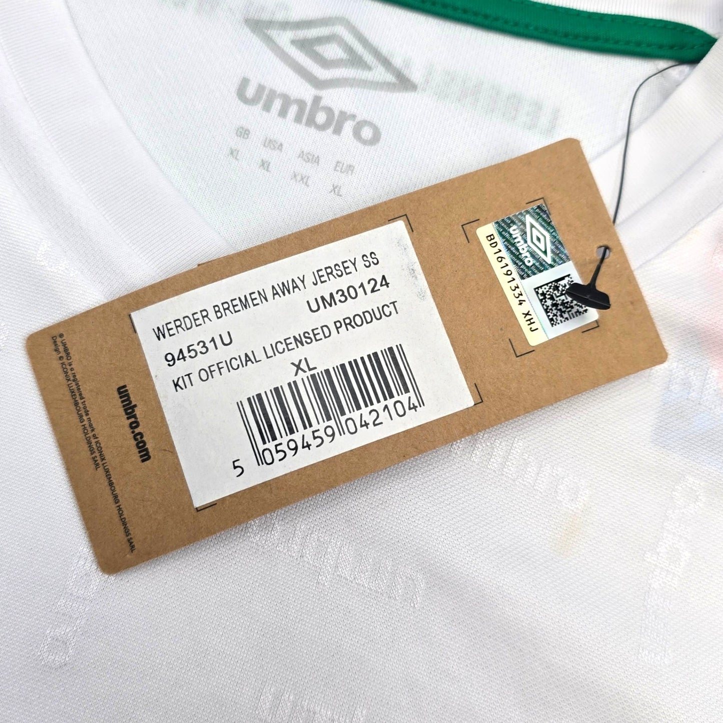 2021/22 Werder Bremen Away Football Shirt (XL) Umbro (BNWTs)