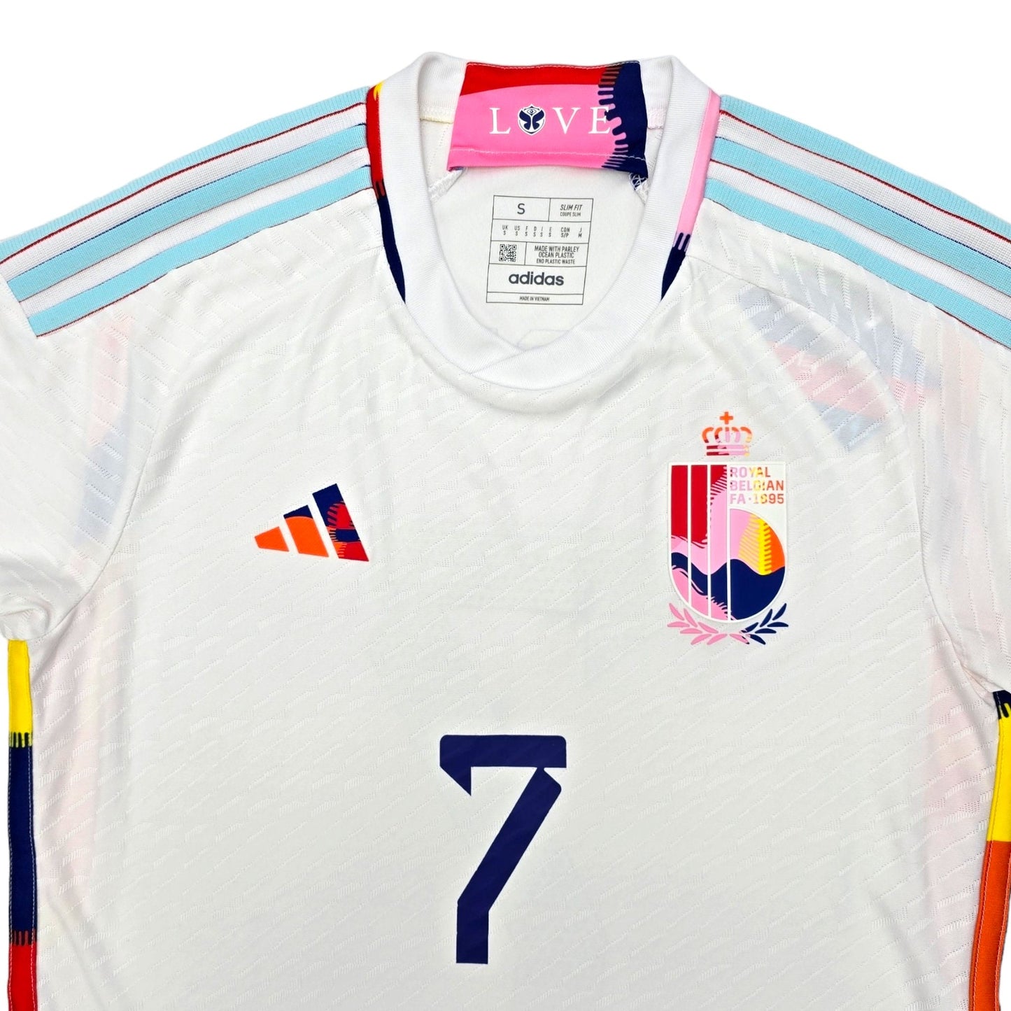2022 Belgium Away Football Shirt (S) Adidas #7 De Bruyne (Player Version/Authentic)