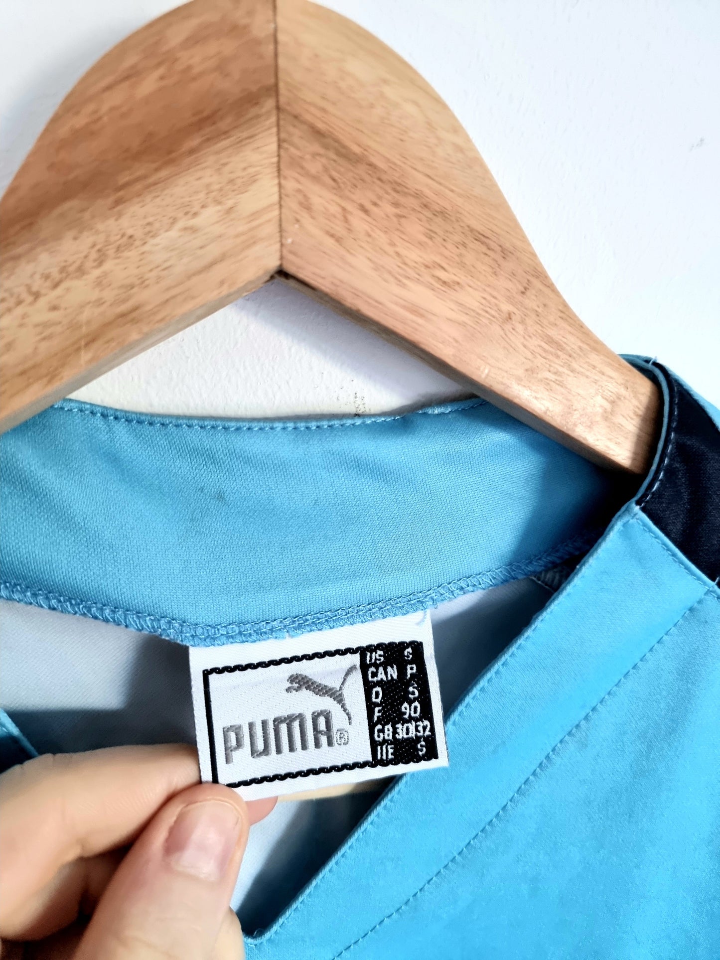 Puma Lazio 04/05 'Muzzi 11' Player Issue Long Sleeve Home Shirt Medium / Large