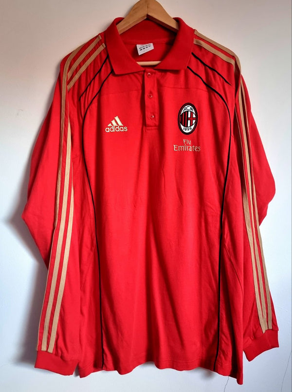 Adidas AC Milan 2010/11 Long Sleeve Training Polo Shirt Large