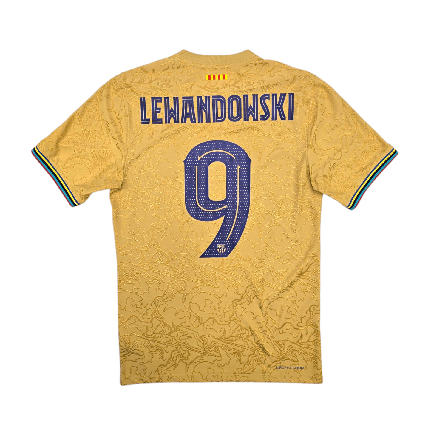 2022/23 Barcelona Away Football Shirt (S) Nike #9 Lewandowski (Player Version)