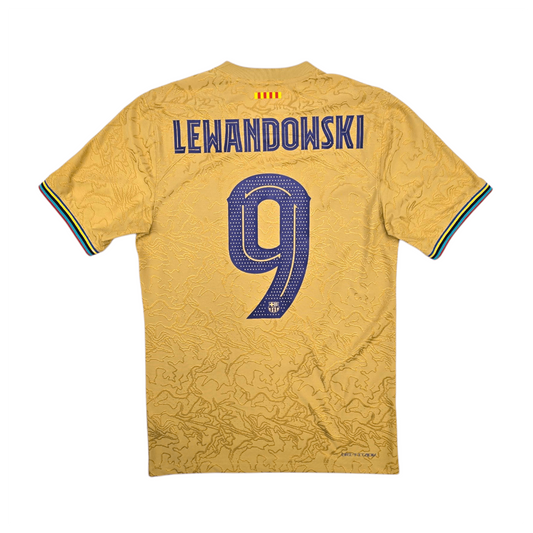 2022/23 Barcelona Away Football Shirt (S) Nike #9 Lewandowski (Player Version)
