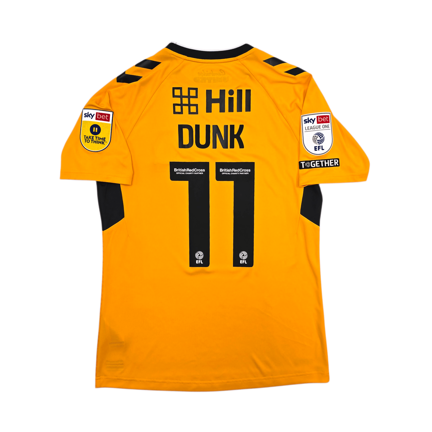 2022/23 Cambridge United Home Football Shirt (M) Hummel #11 Dunk